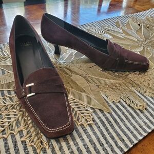 Stuart Weitzman Dark Brown Suede Heels